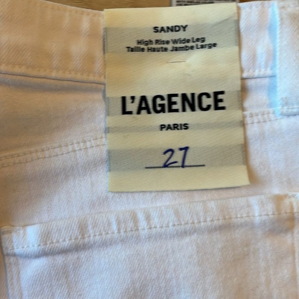 NWT L’Agence Sandy High-Rise Wide Leg Pants Jeans; Size 27; MSRP: $275. - Picture 7 of 9